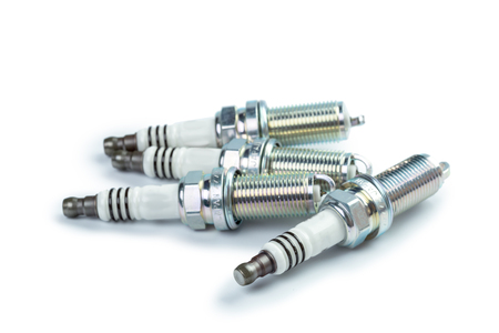 spark plugs isolated on white