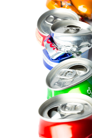 Crumpled aluminum can