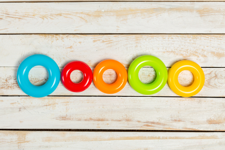 children toys, top viewの写真素材