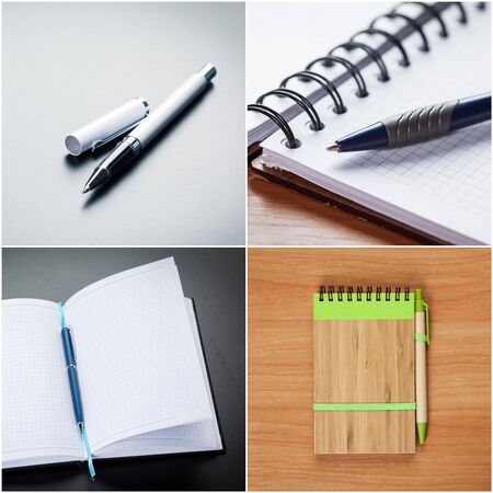 Paper blank photos collage