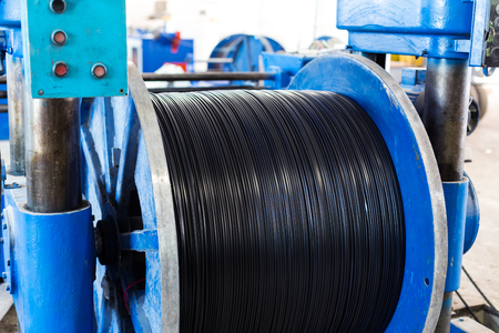 Inside the old factory manufacturing electrical cable.