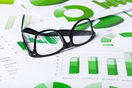 Business Charts Greenの写真素材