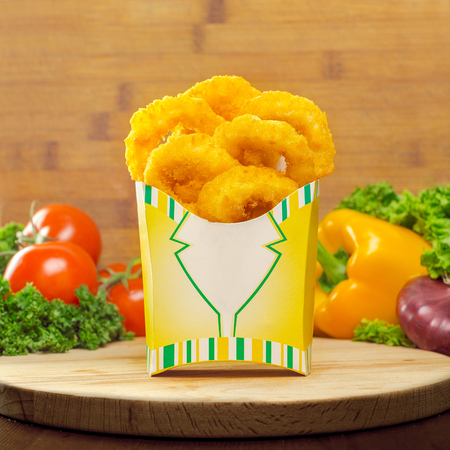 Crunchy Fried Onion Ringsの写真素材