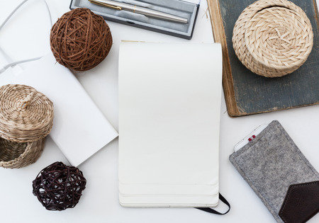 Mock up of office suppliesの写真素材