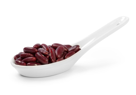 Red bean isolated on white backgroundの写真素材