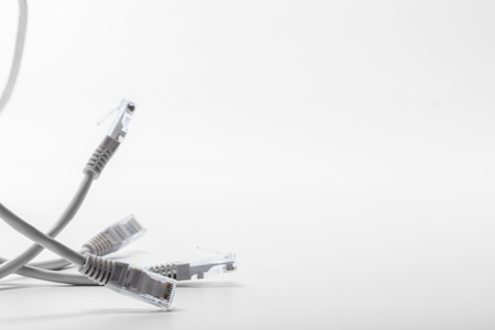 Close up of network cableの写真素材