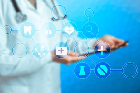 Hands of medical doctorの写真素材