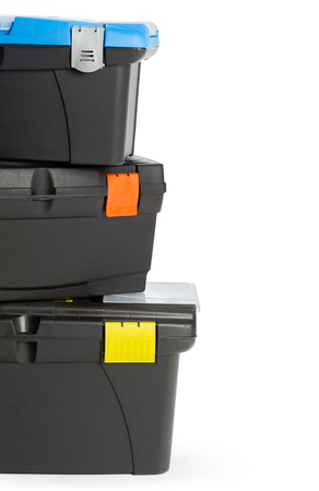 Toolkit box isolated on the white backgroundの写真素材