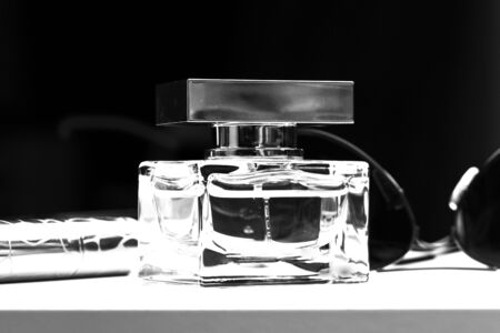 Perfume bottle close upの写真素材