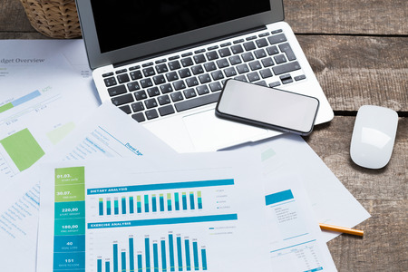 Showing business and financial report. Accountingの写真素材