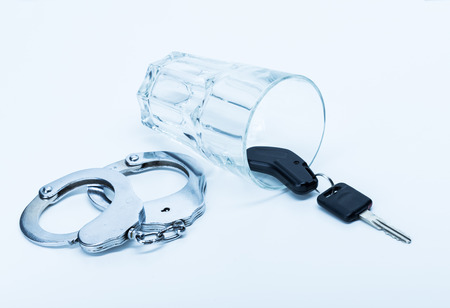Alcohol and car keysの写真素材