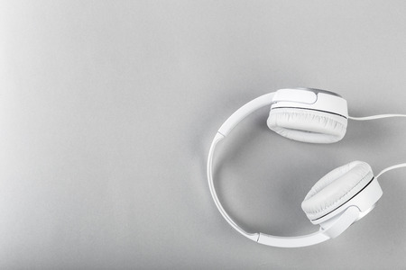 White headphonesの写真素材