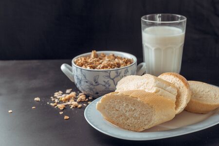 Muesli breakfastの写真素材