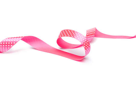 Mix Pink ribbon on a white backgroundの写真素材