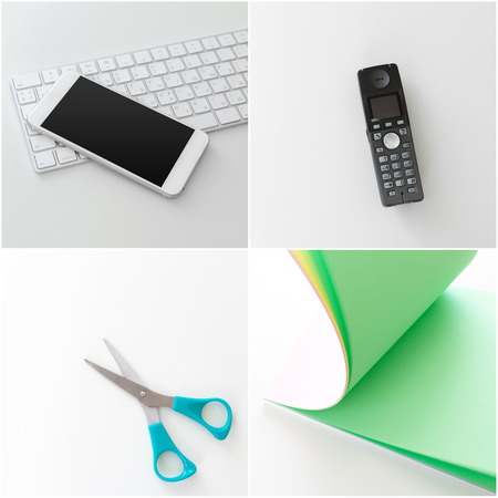 Office desk of business workplaceの写真素材