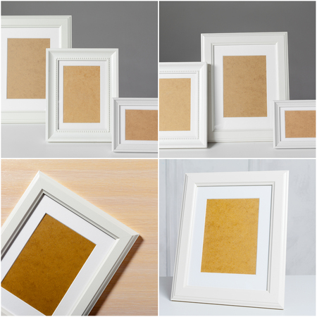 Blank photo frame on the table
