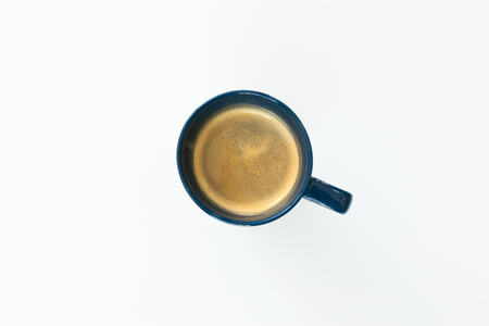 hot coffee in white cupの写真素材