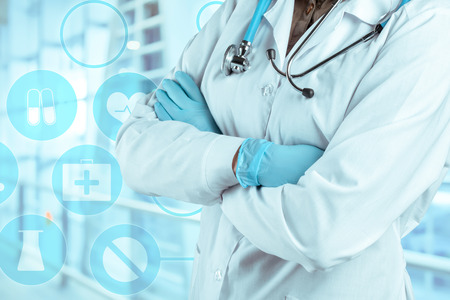 Hands of medical doctorの写真素材