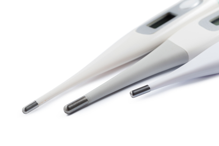 Electronic modern thermometer isolated