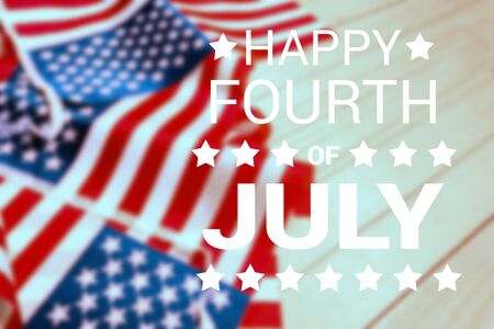 Happy Fourth of July USA Flagの写真素材