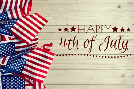 Happy Fourth of July USA Flag