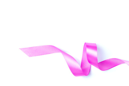 Mix Pink ribbon on a white backgroundの写真素材