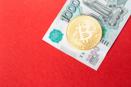 Photo Golden Bitcoinの写真素材