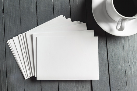 blank business cardsの写真素材