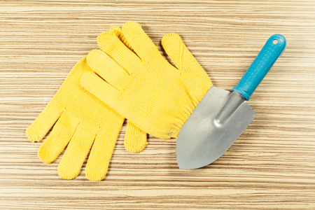 composition of garden toolsの写真素材