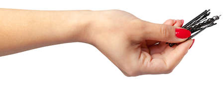 barrette isolated on whiteの写真素材