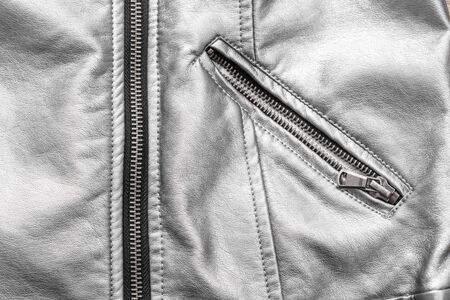 Female leather jacketの写真素材