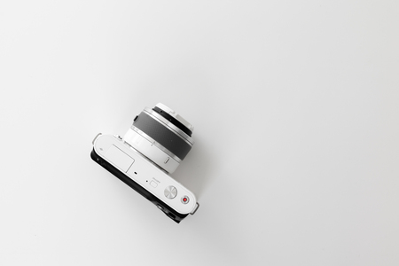 Digital camera isolated on white background