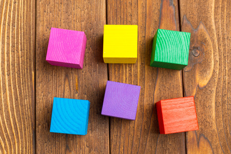 Toy wooden blocksの写真素材