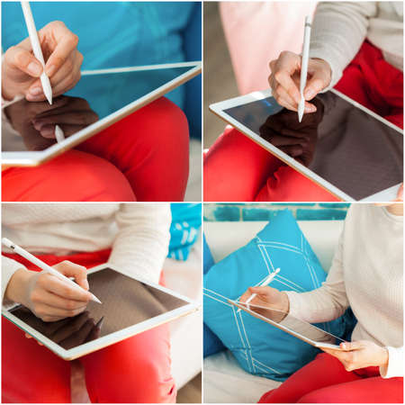 people using modern digital tablet