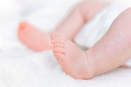 New born baby feetの写真素材