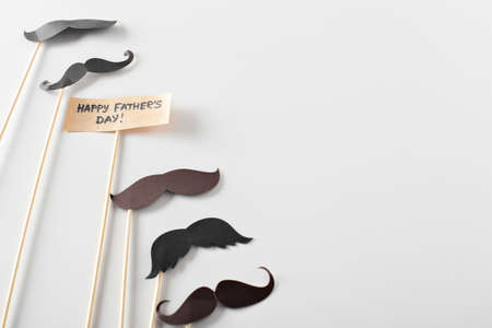 Decoration by paper with text happy fathers dayの写真素材