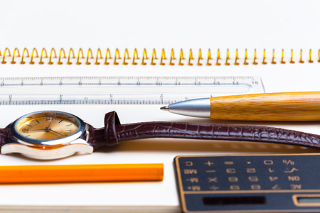 modern working table top viewの写真素材