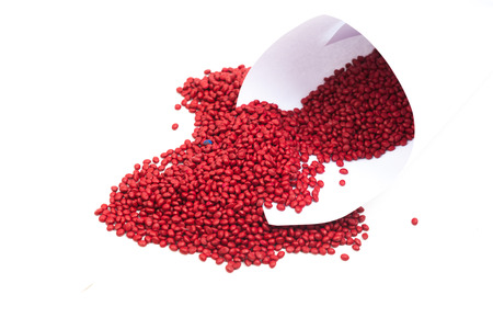 red polymer balls for injection moulding process