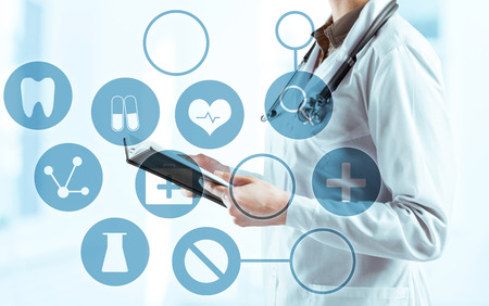 Hands of medical doctorの写真素材