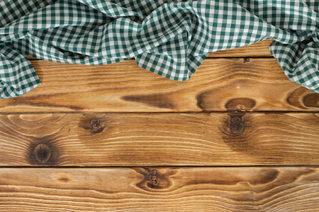 Background with empty wooden table with tableclothの写真素材
