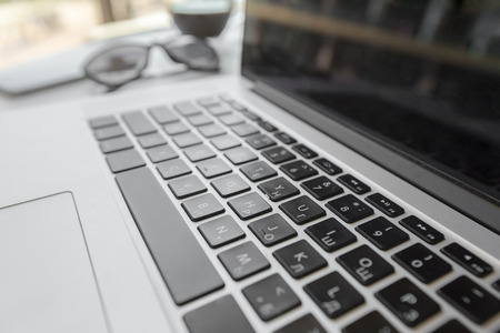 Working place. Laptop, notebookの写真素材