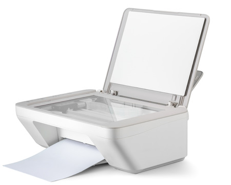 Printer isolated on white background