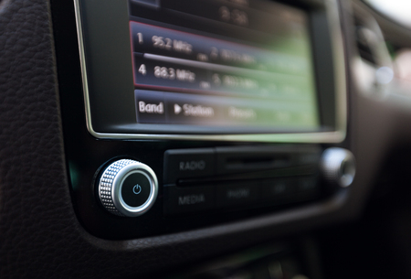 Smart multimedia touchscreen system for automobileの写真素材