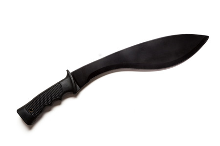 military knife in pocket isolated whiteの写真素材