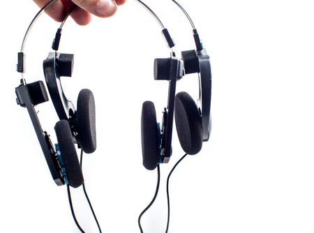 Headphones. Isolated on white backgroundの写真素材