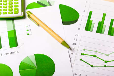 Business Charts Greenの写真素材