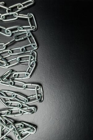 chains on a black background
