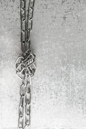metal chain on metal plate