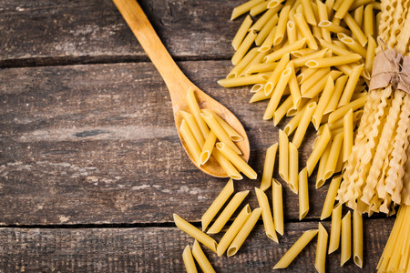 composition of raw pastaの写真素材