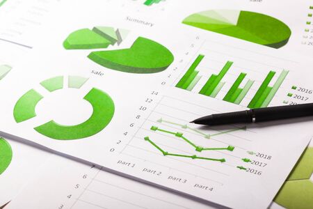 Business Charts Greenの写真素材